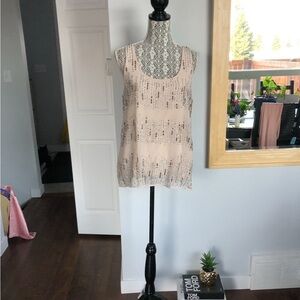 NWT Blush Pink Sequin Embellished Camisole Tank Top. Medium